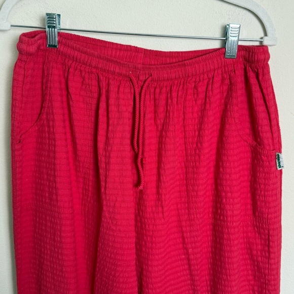 80s/90s Vintage Ezze Wear Cotton Pink Pull On Pants Size Petite Large - Picture 3 of 6
